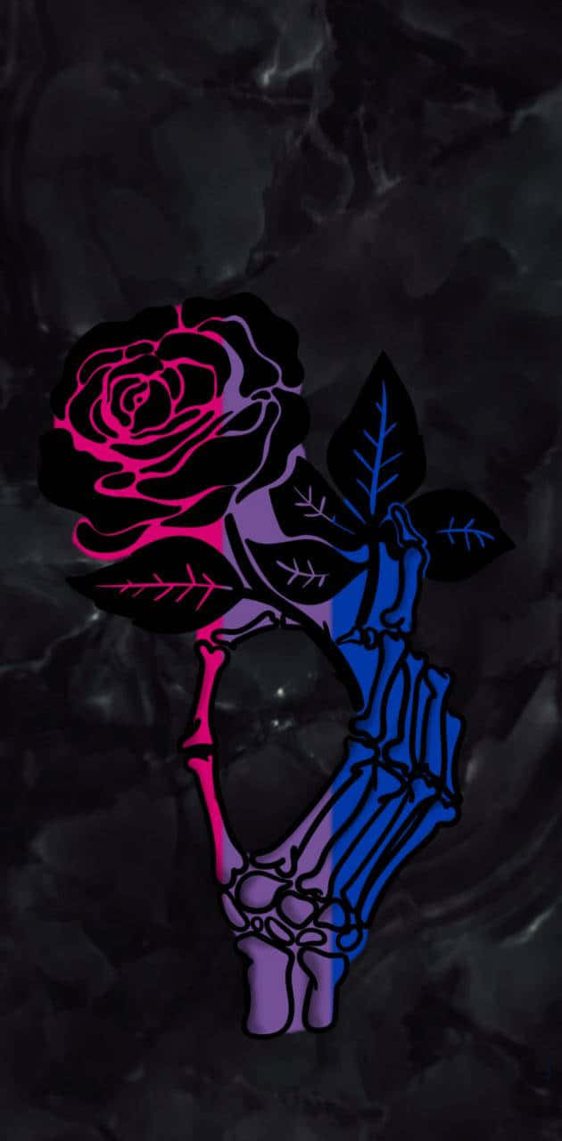 Bisexual Rose Skeleton Profile Picture Wallpaper