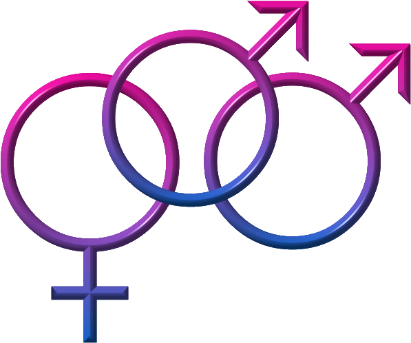 Bisexual Symbol Interlocking Circles PNG