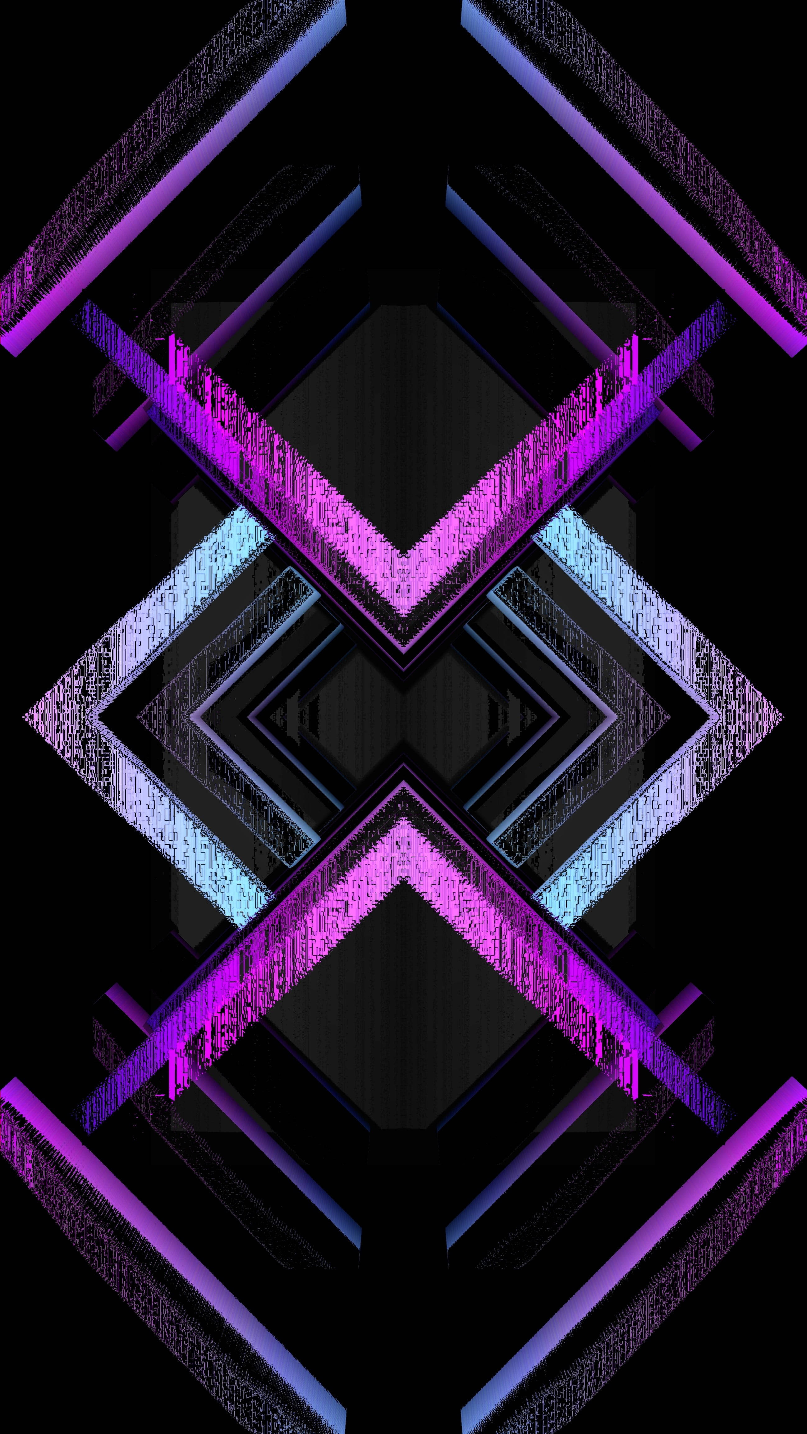 Bismuth Black And Purple Phone Wallpaper