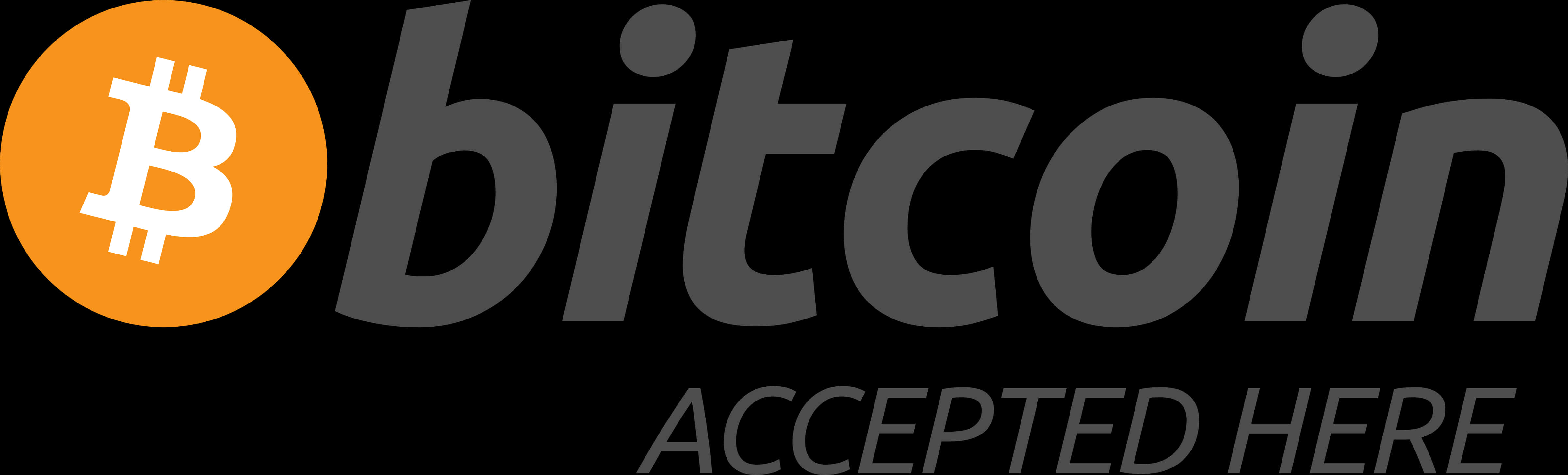Bitcoin Accepted Here Sign PNG