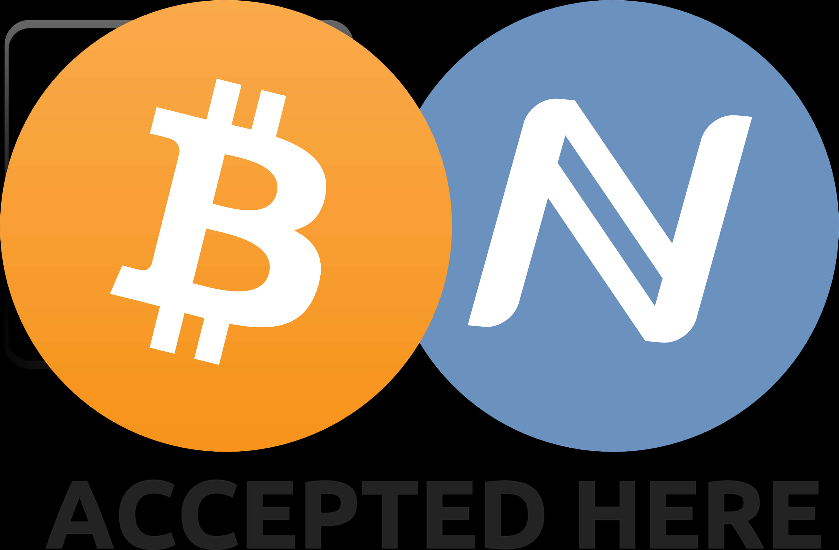 Bitcoin Accepted Here Sign PNG