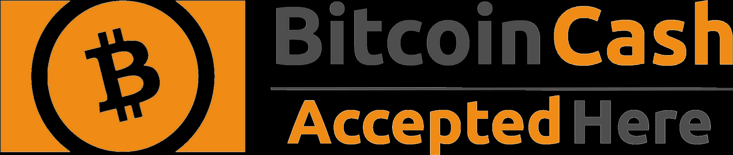 Bitcoin Cash Accepted Here Sign PNG