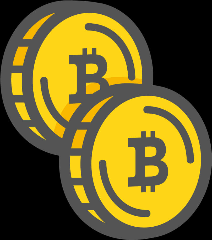 Bitcoin Coins Graphic PNG