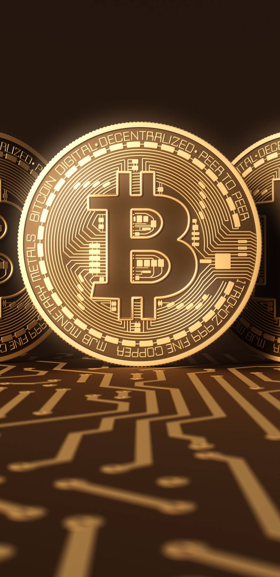 Bitcoin Cryptocurrency Phone Background