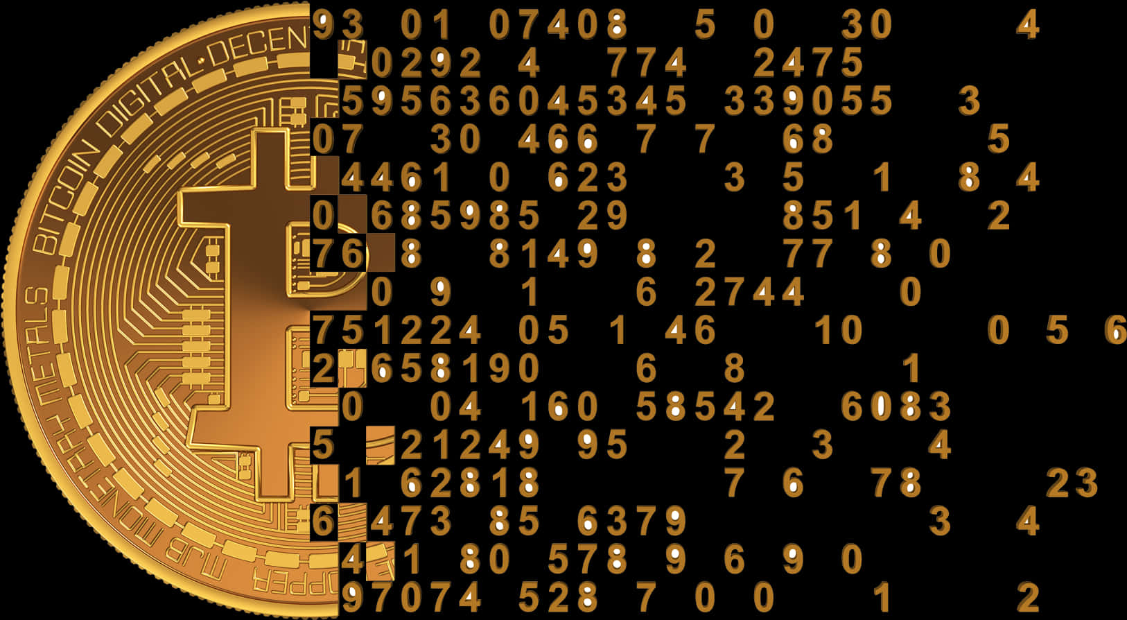 Bitcoin Digital Currency Concept PNG