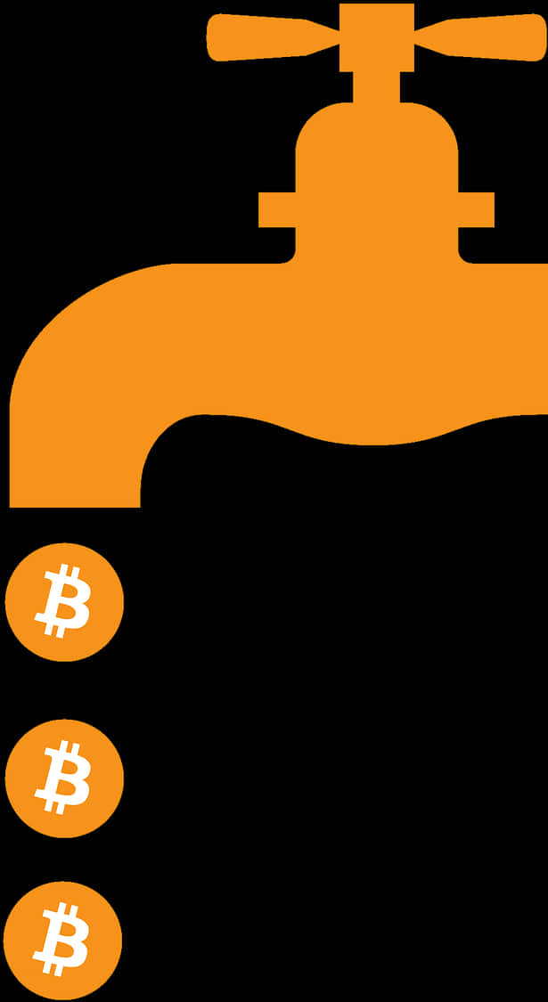 Bitcoin Faucet Concept PNG