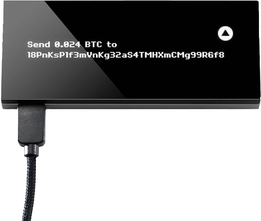 Bitcoin Hardware Wallet Transaction PNG
