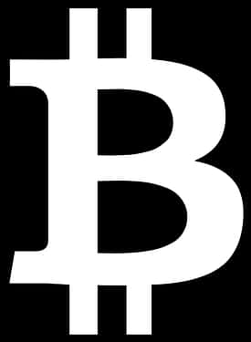 Bitcoin Logo Blackand White PNG