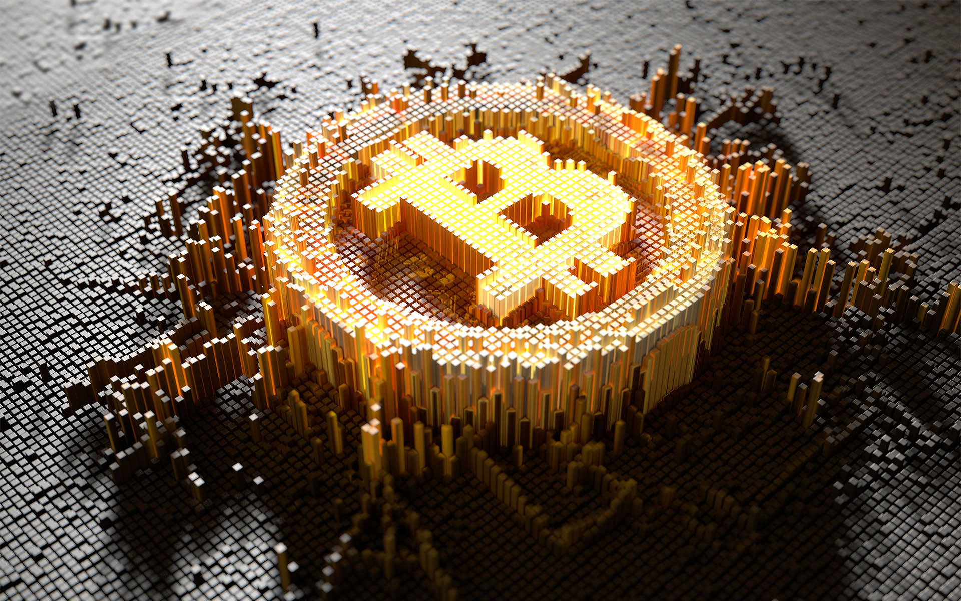Bitcoin Logo For Futuristic Crypto Graphics Background