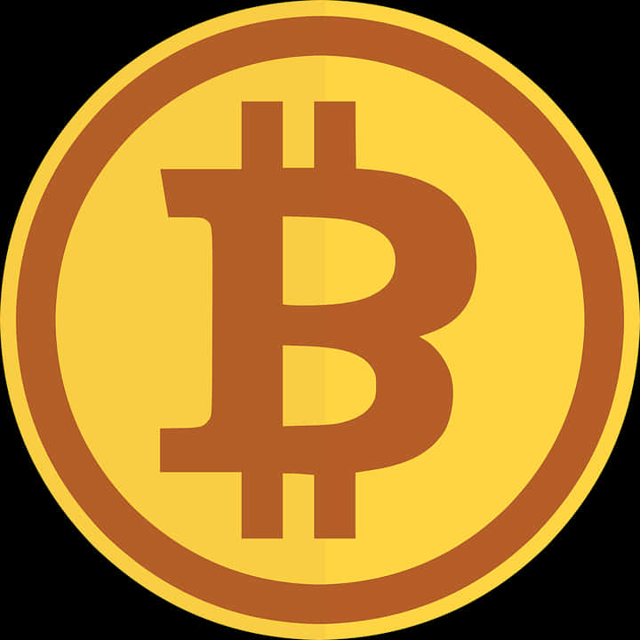 Bitcoin Logo Golden Coin PNG