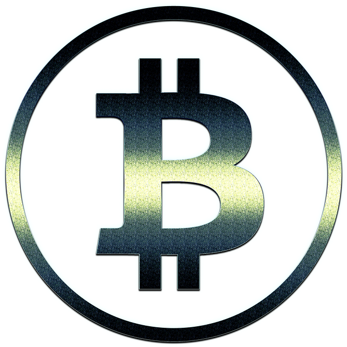 Bitcoin Logo Metallic Texture PNG