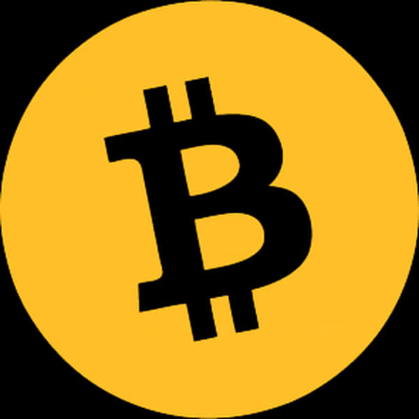 Bitcoin Logoon Yellow Background PNG
