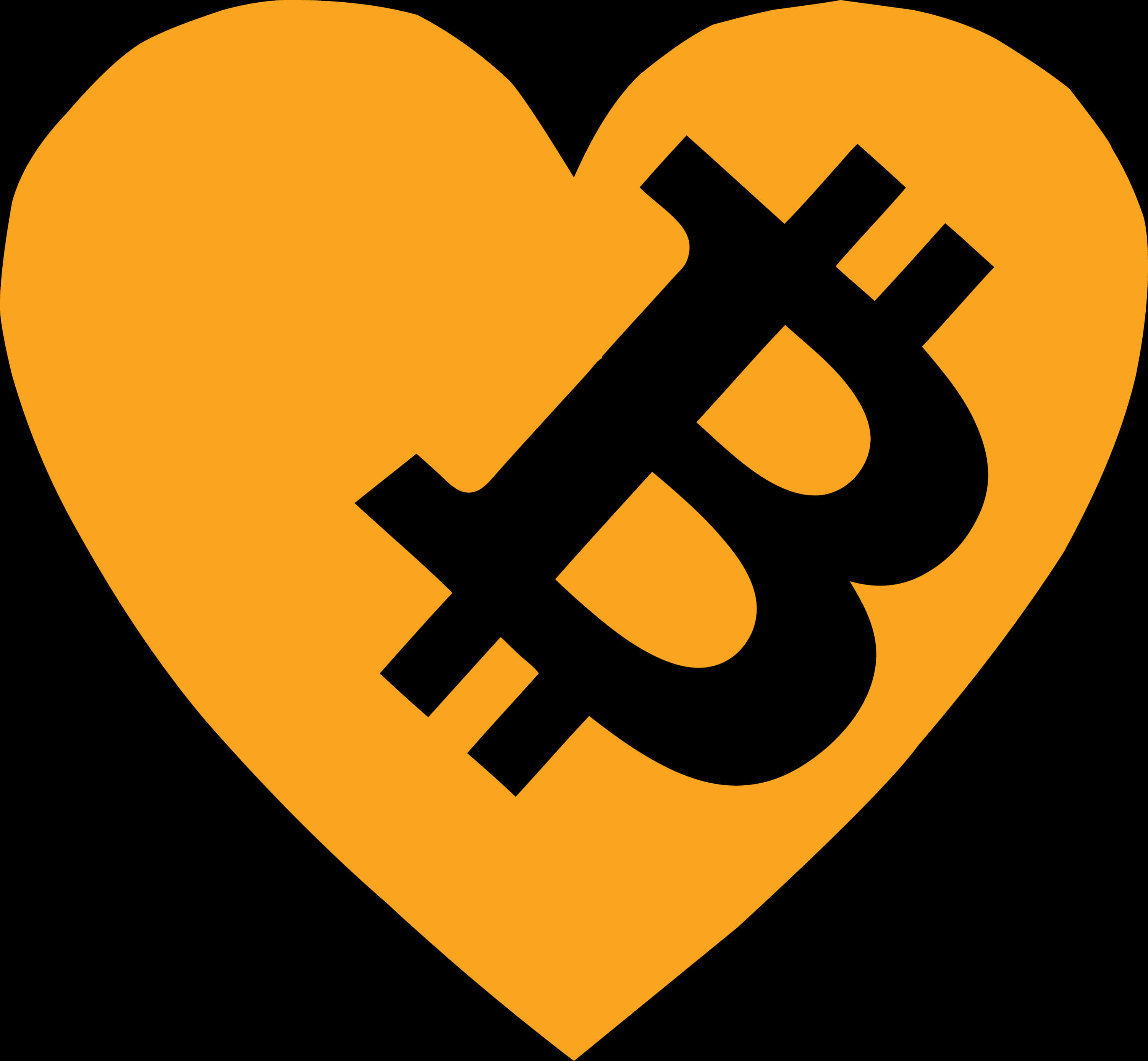 Bitcoin Love Graphic PNG