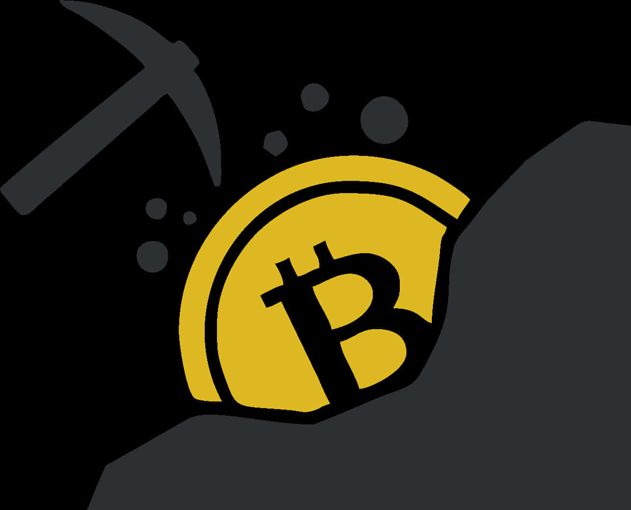 Bitcoin Mining Concept Art PNG