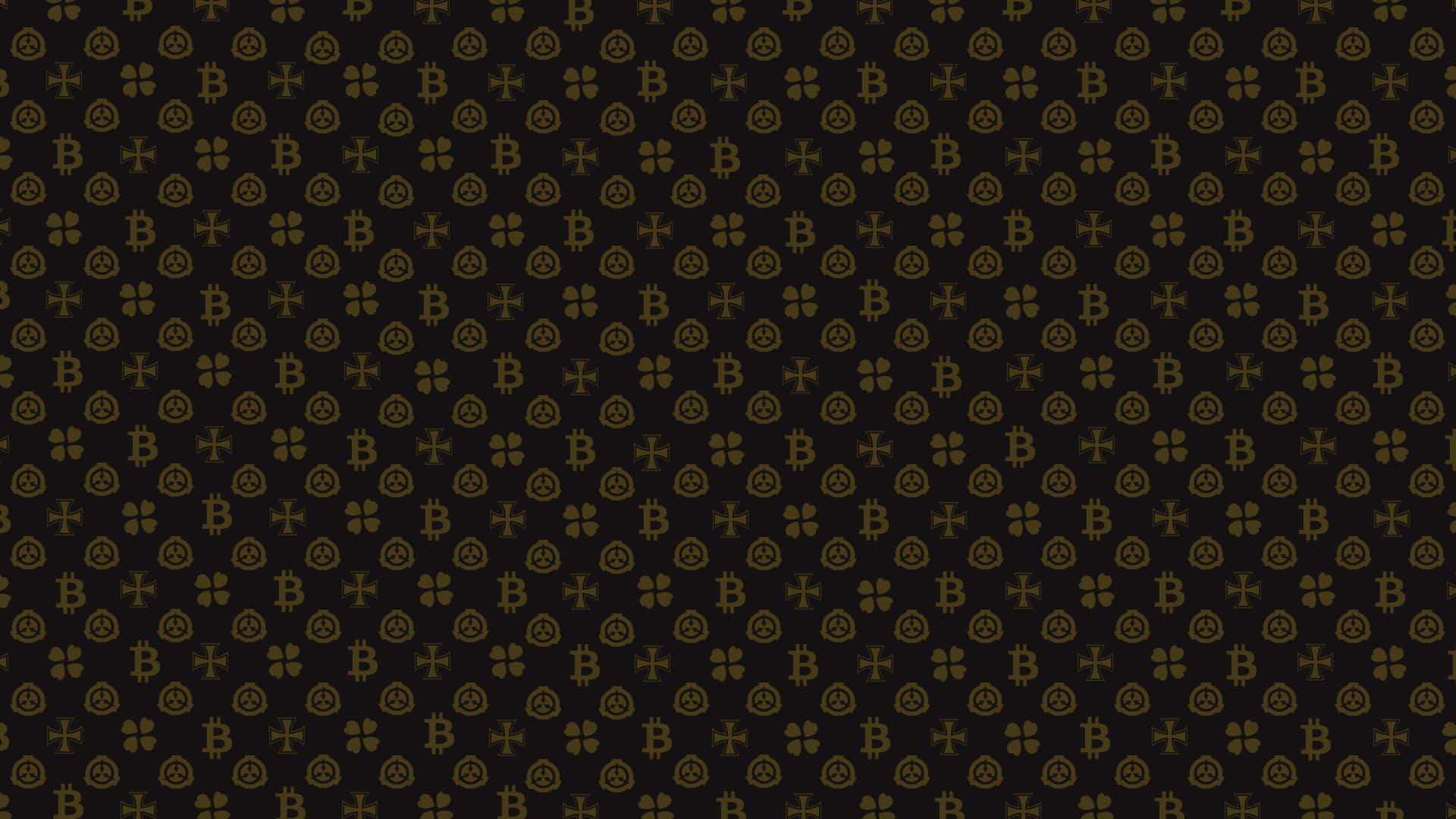 Bitcoin Pattern Dark Background Wallpaper