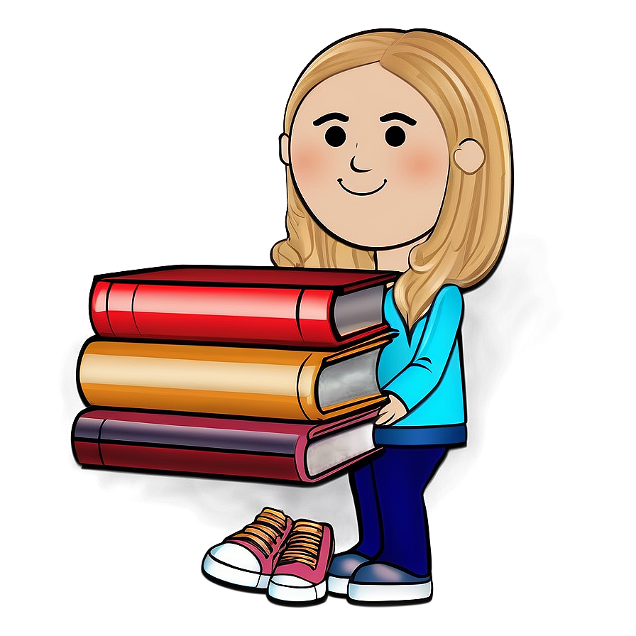 Bitmoji Book Lover Png 06202024 PNG