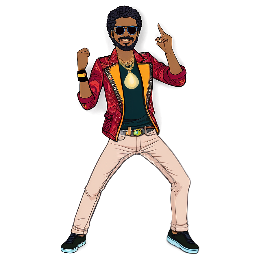 Bitmoji Disco Dancer Png 06202024 PNG