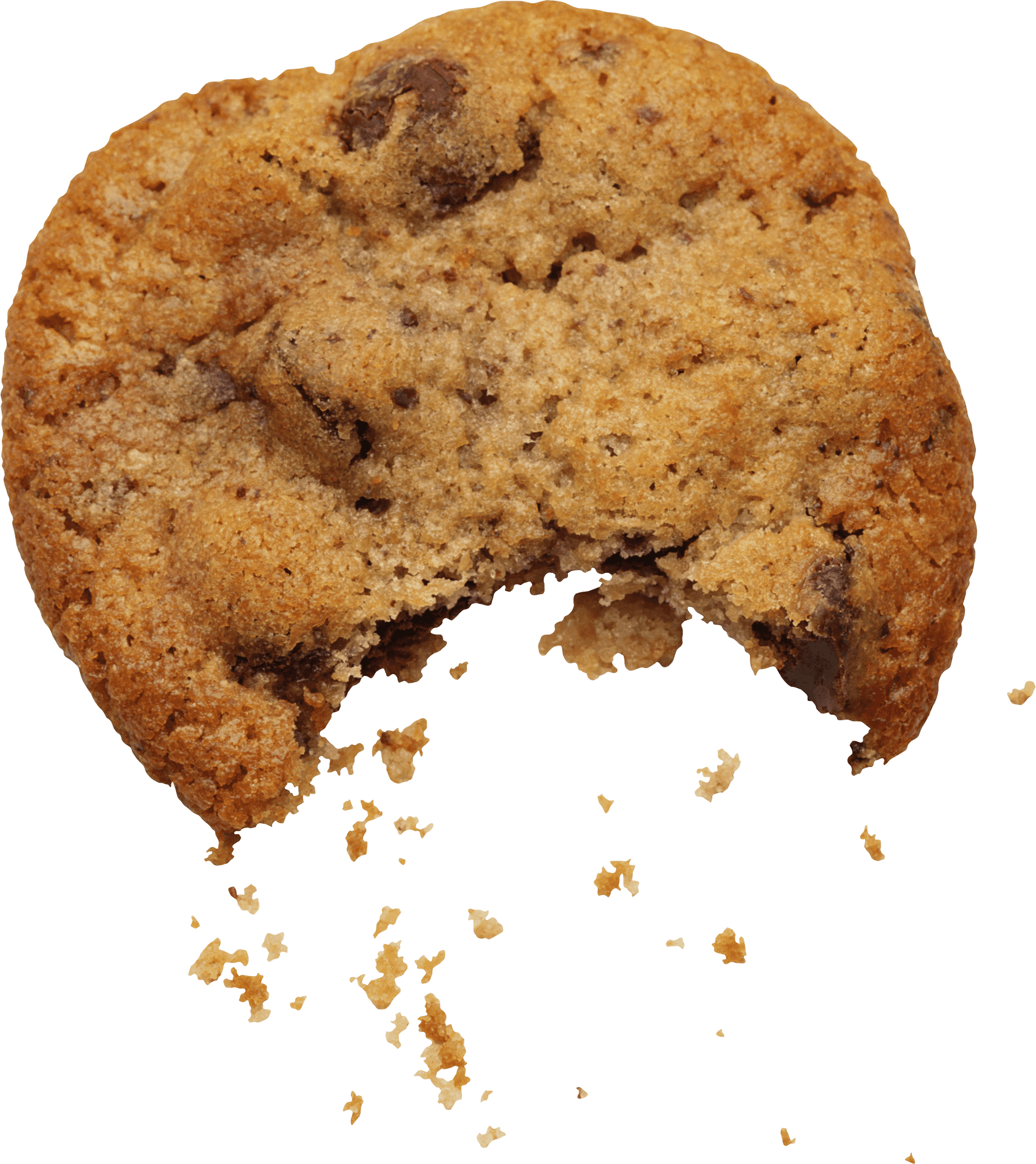 Bitten Chocolate Chip Cookie PNG