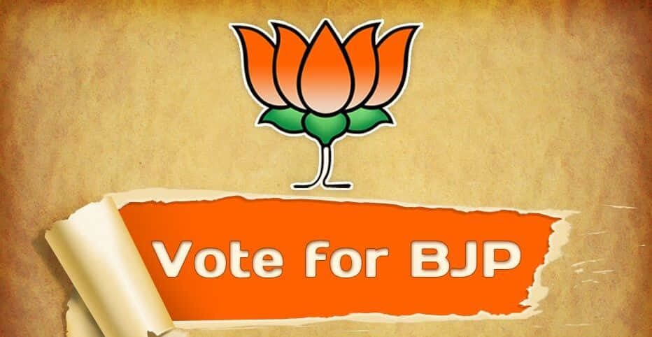 Bjp Logo With The Words Vote For Bjp