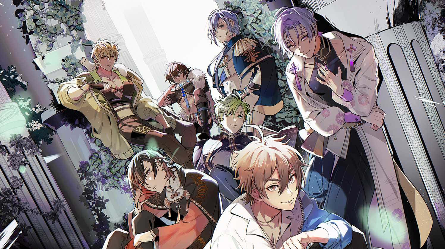 Ungrupo De Personajes De Anime Parados En Grupo Fondo de pantalla