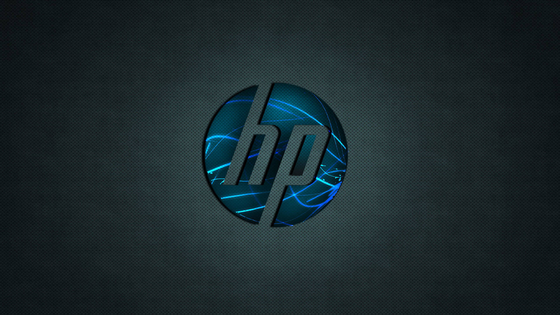 Blå 3d Hp Laptop Logo Wallpaper