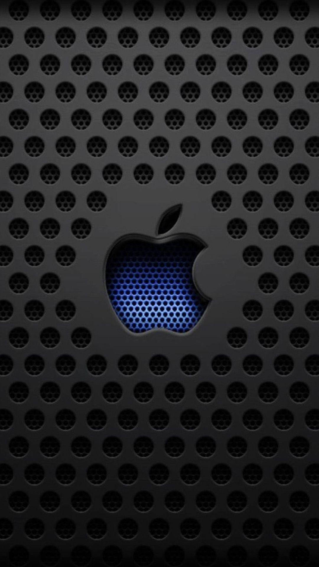 Blå Apple Logo Iphone 6s Plus Wallpaper