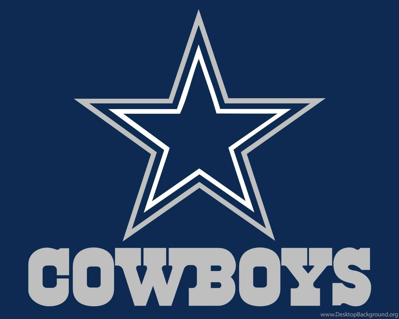 Blå Baggrund Dallas Cowboys Logo Wallpaper
