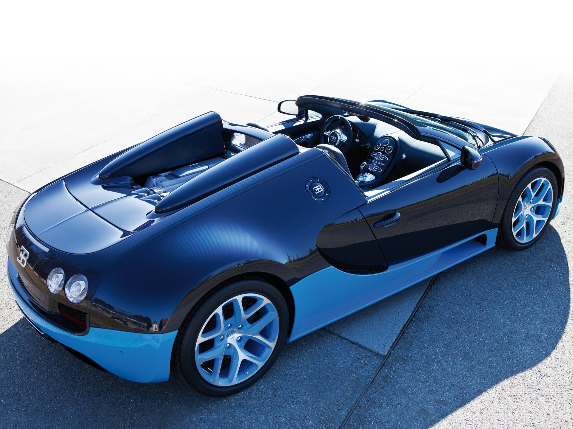 Blå Bugatti Veyron Iphone Wallpaper