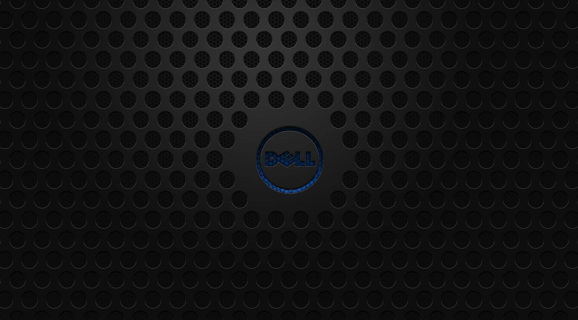 Blå Dell Laptop Logo Mesh Plate Wallpaper