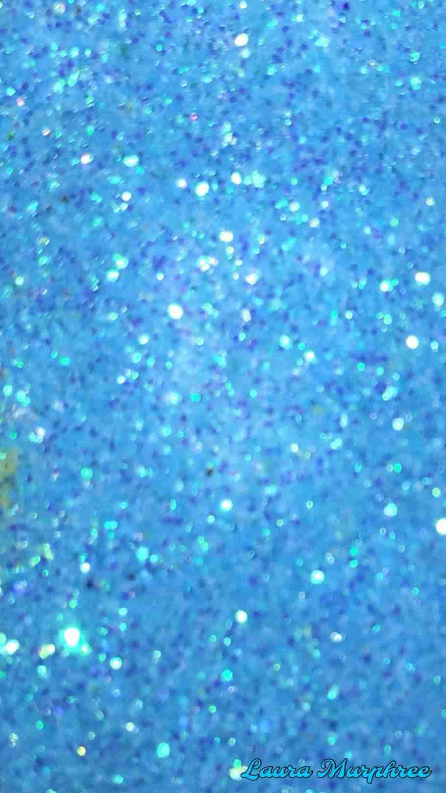 Blå Glitter Æstetisk Telefon Wallpaper
