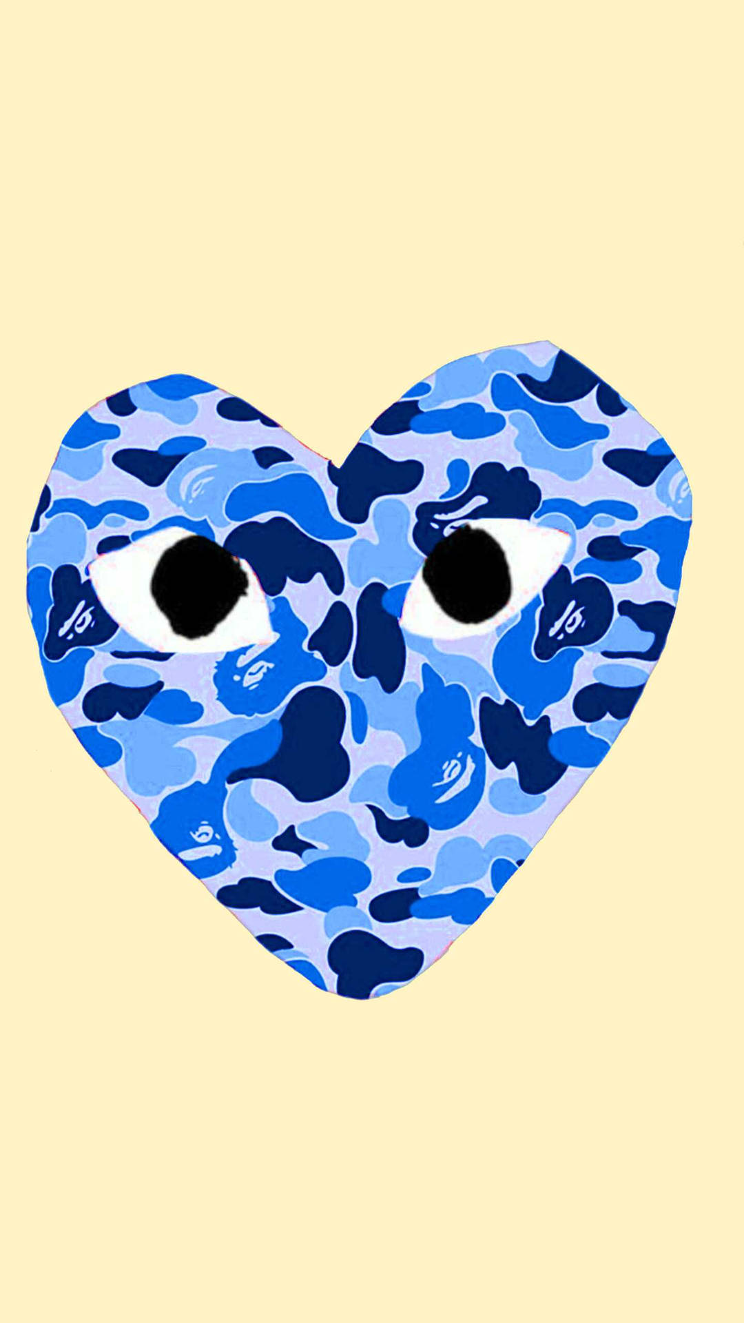 Blå Hjerte Cdg Wallpaper