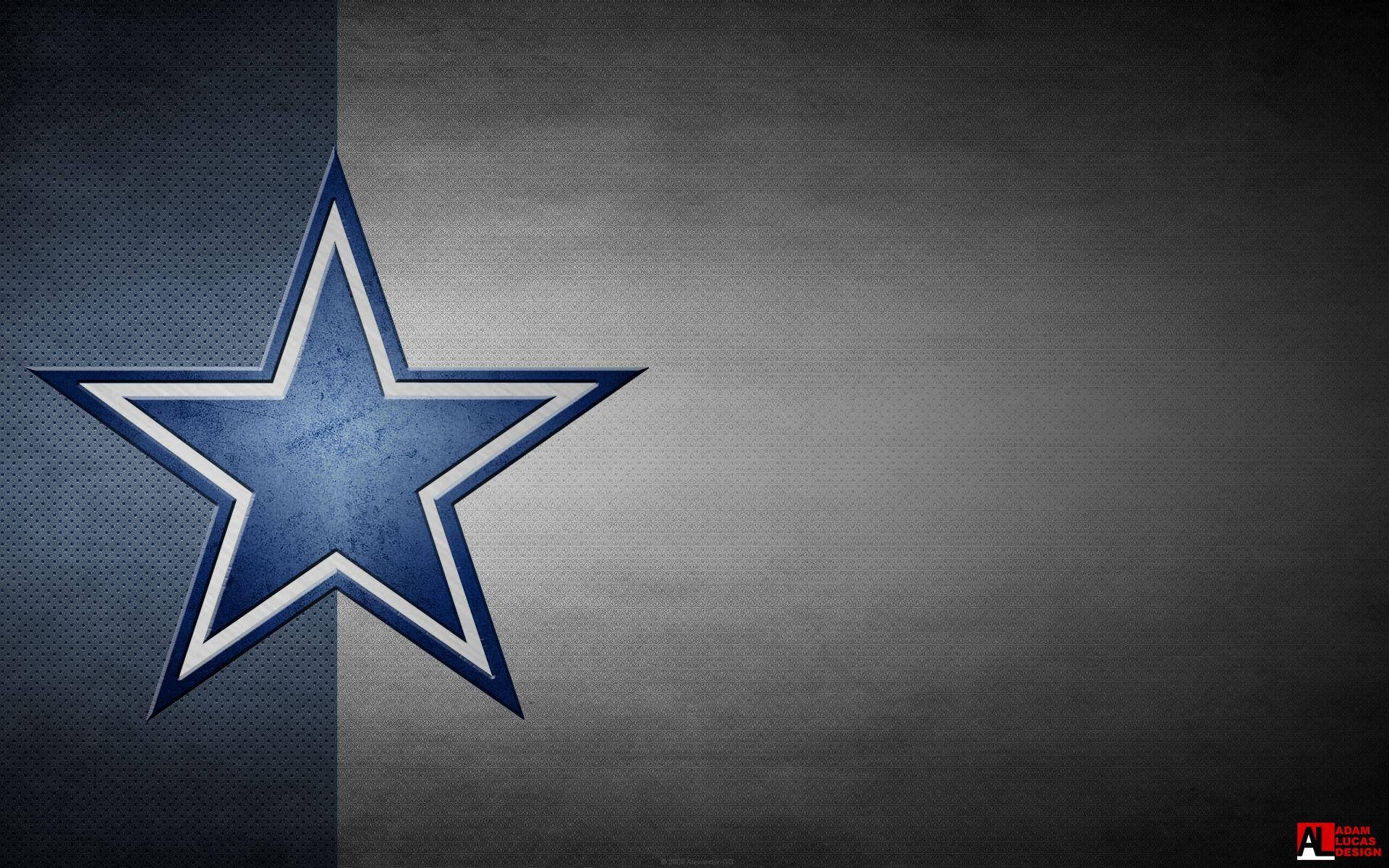Blå Og Grå Dallas Cowboys Logo Wallpaper