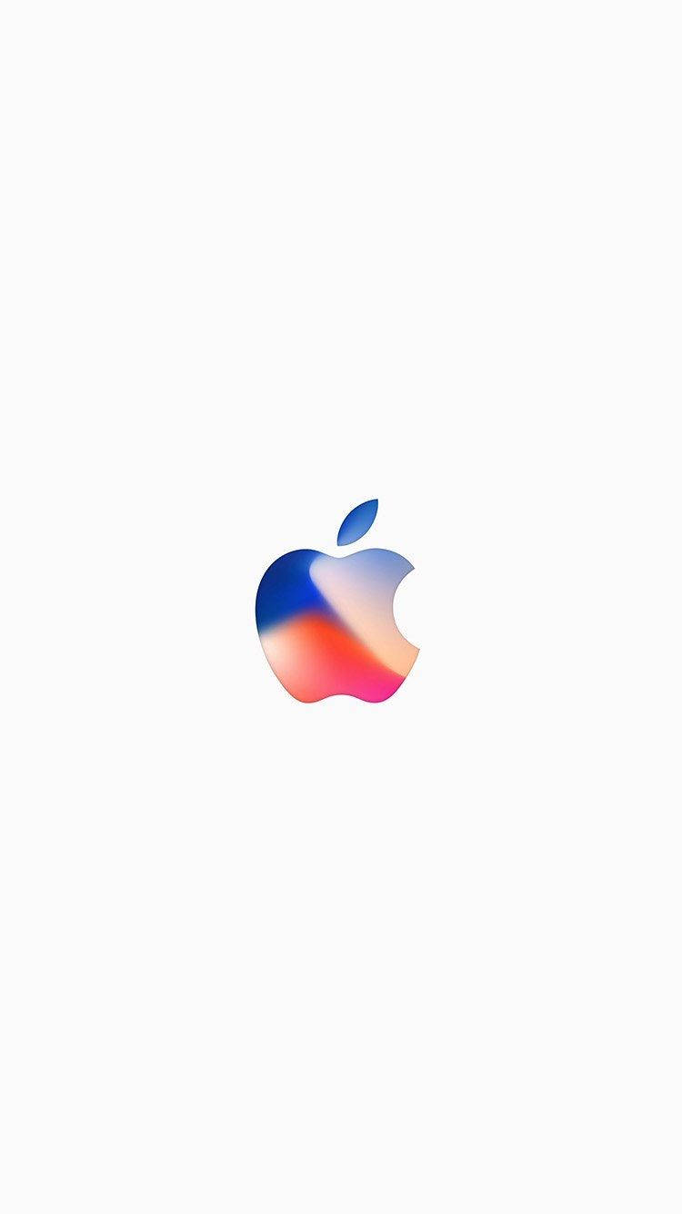 Blå Rød Apple Logo Iphone Wallpaper