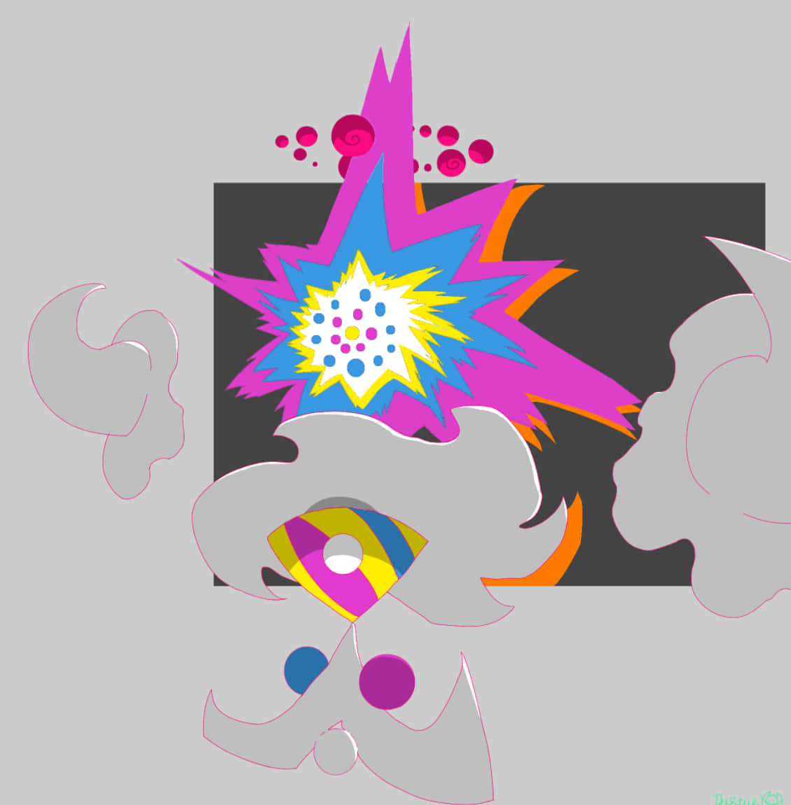 Blacephalon With Exploding Head Wallpaper