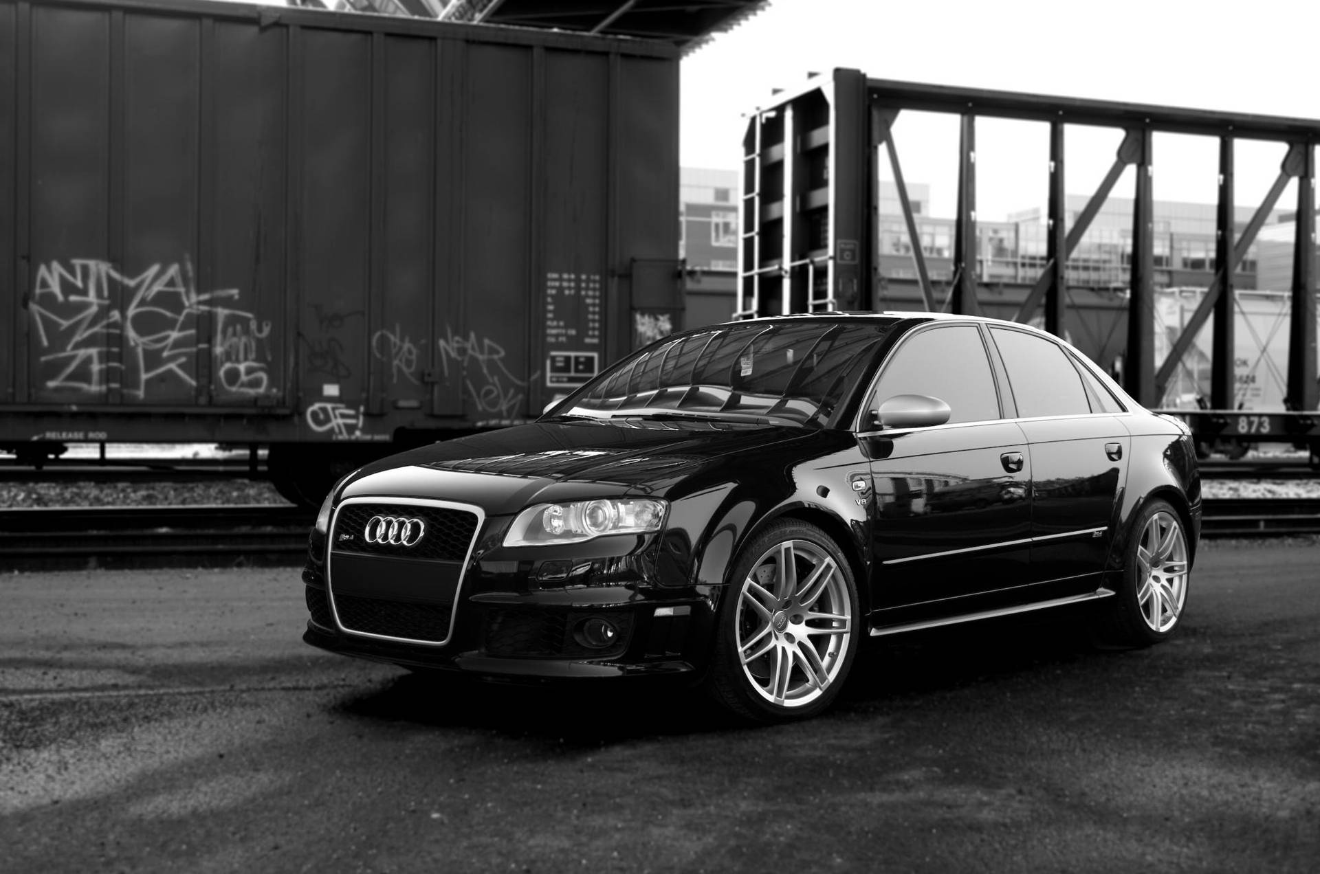 Black 2008 Audi Rs 4 Wallpaper