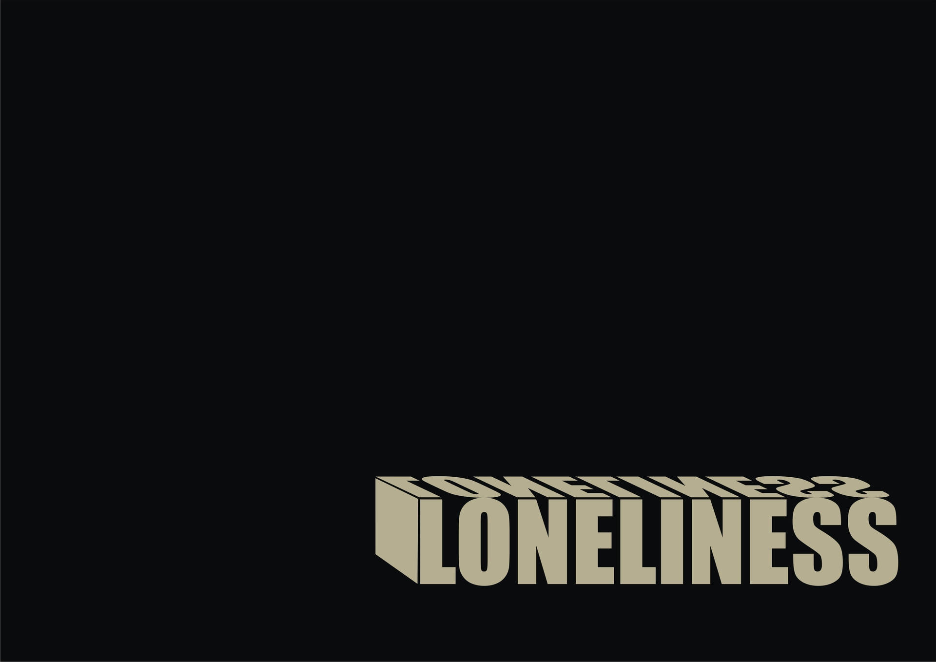 Black 3d Sad Loneliness Wallpaper