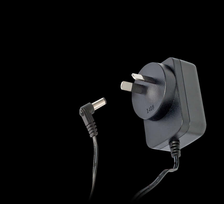 Black A C Adapterwith Plugand Cable PNG