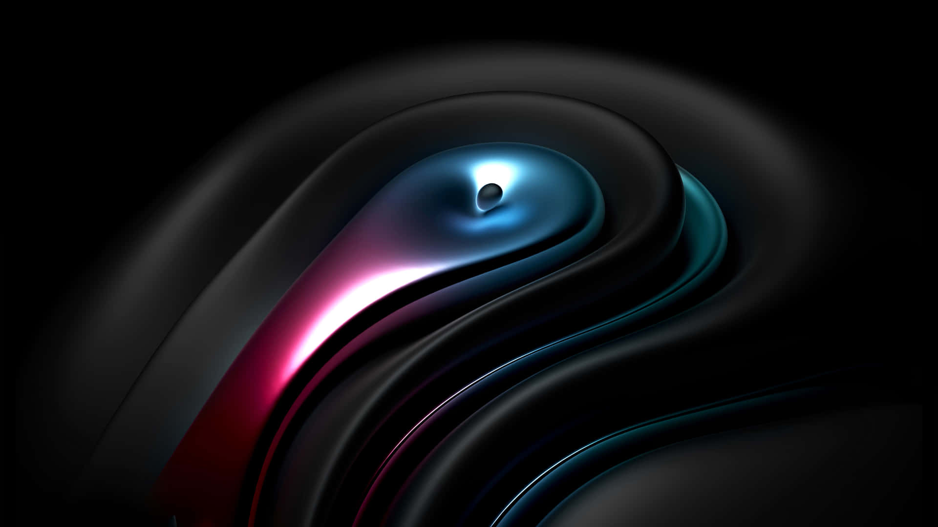 A Black Background With A Colorful Swirl
