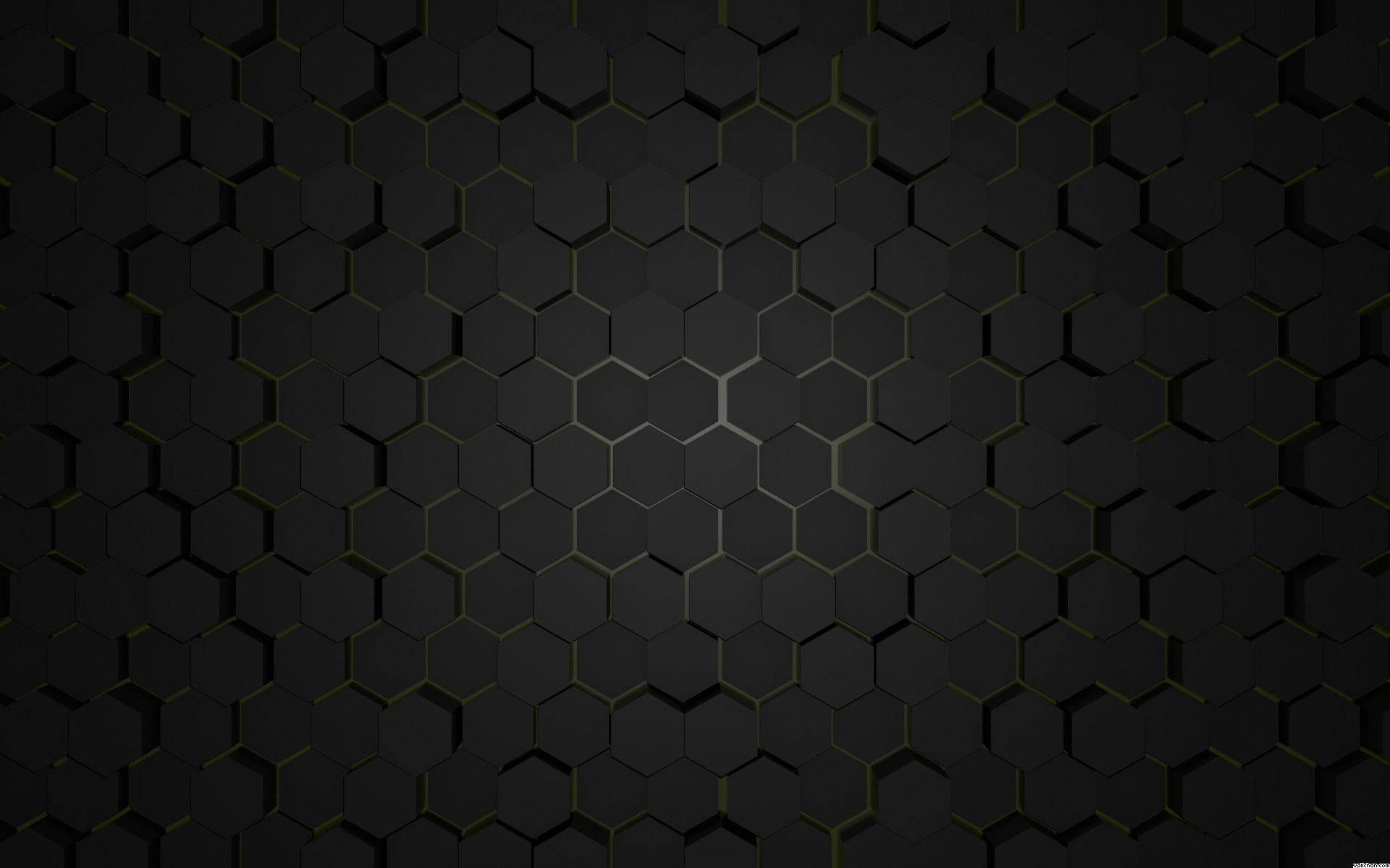 Black Abstract Hexagon Pattern Wallpaper
