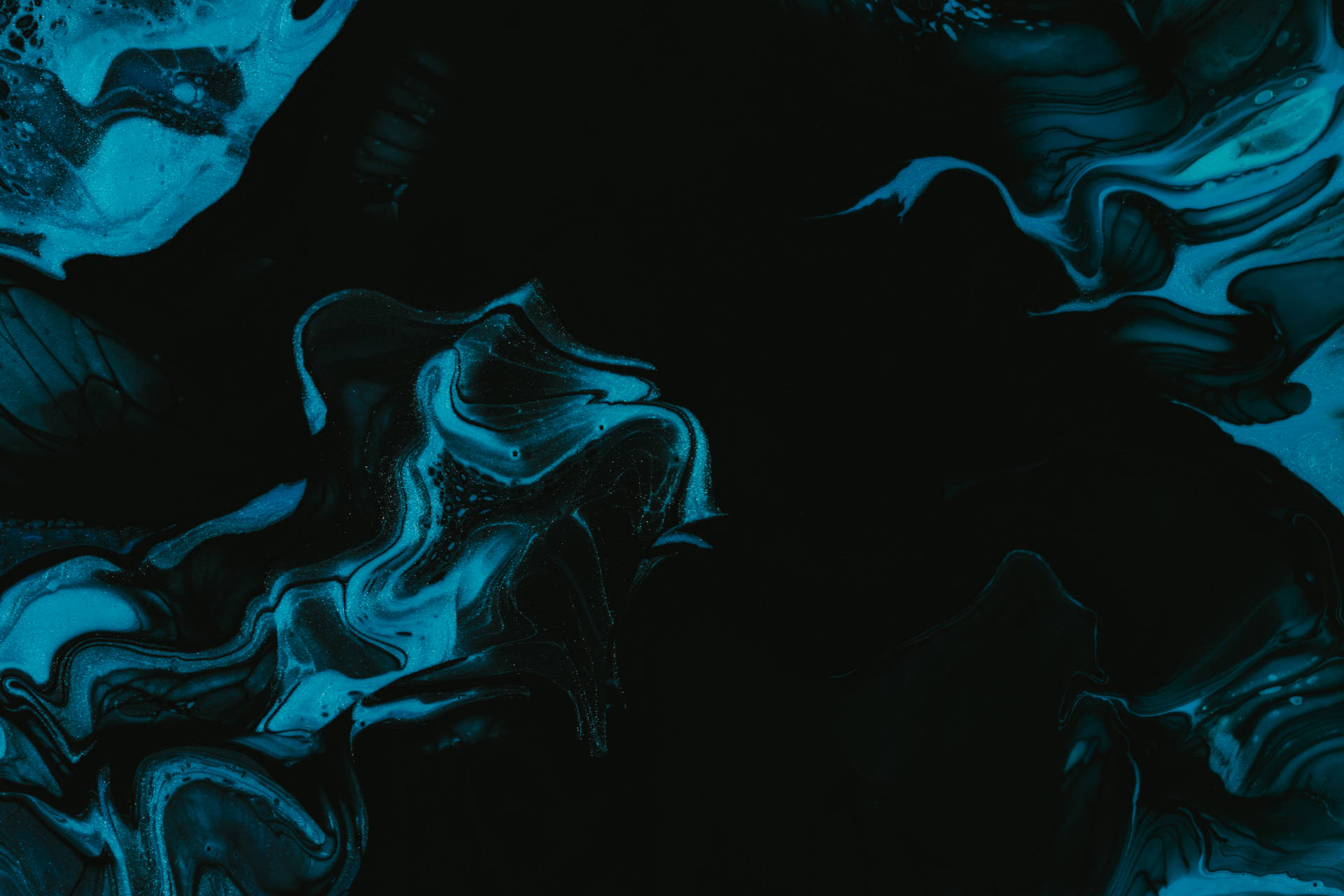 Black Abstract With Blue Paint Wallpaper