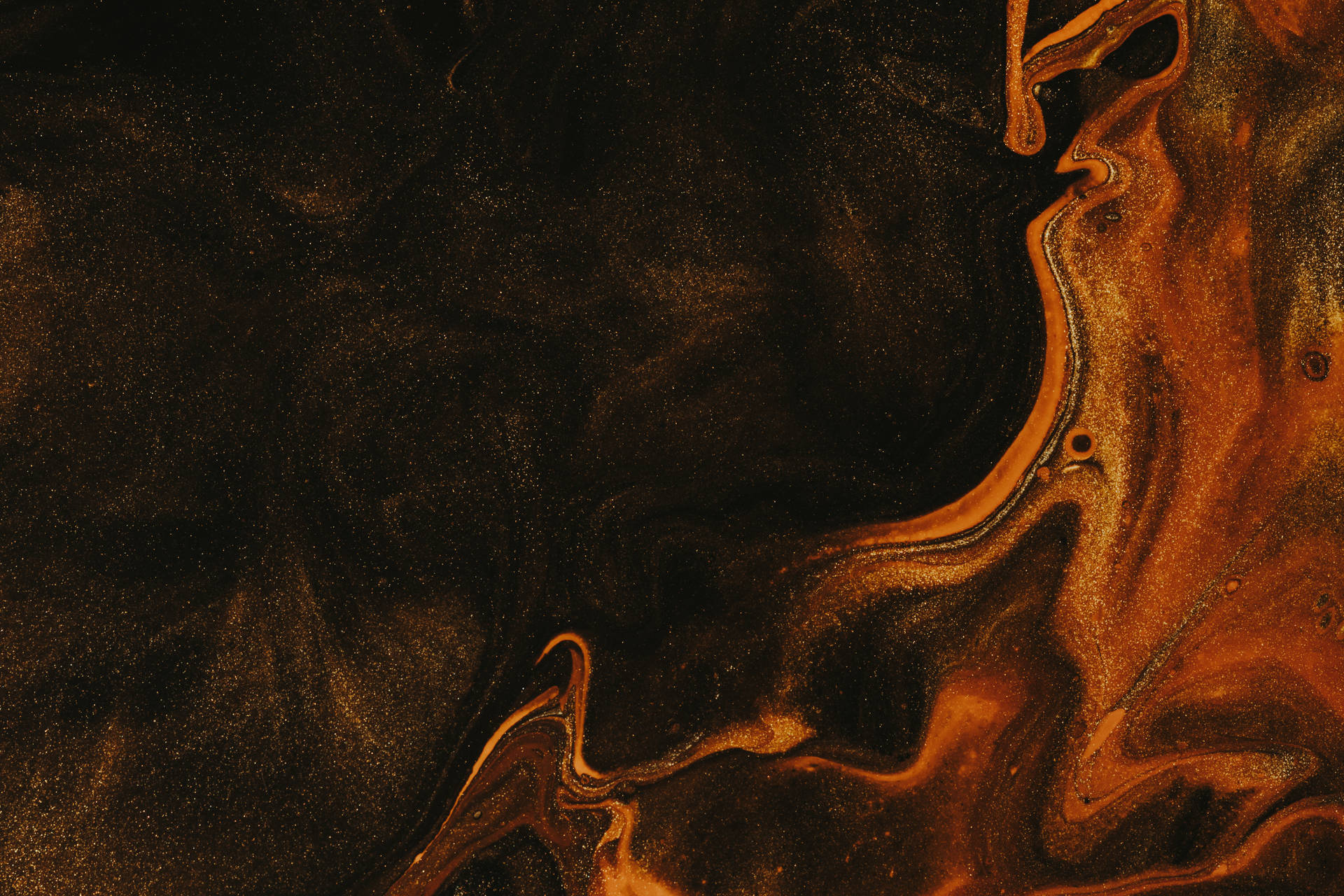 Black Abstract With Brown Varnish Picture