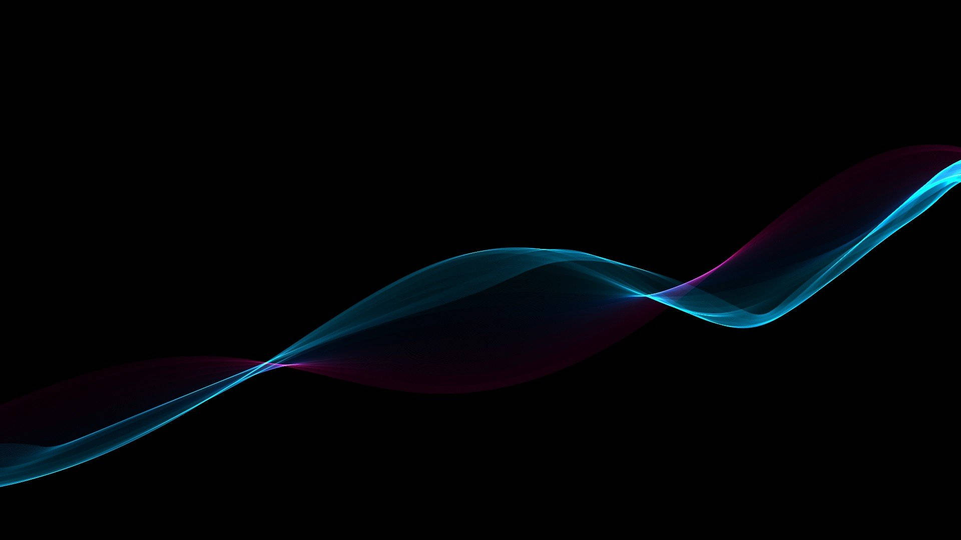 Black Abstract With Light Waves Wallpaper