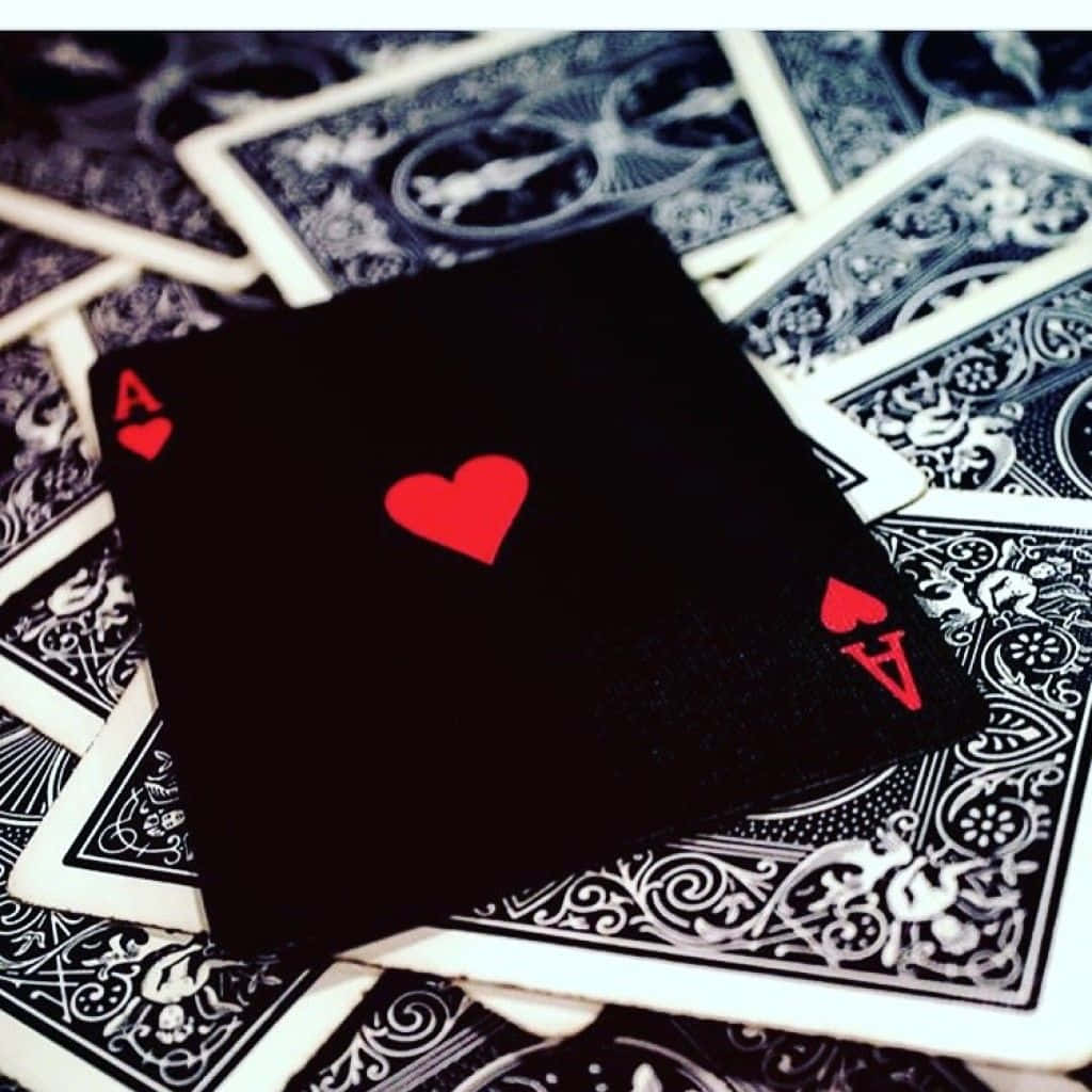Black Ace Of Hearts Card Napoleon Wallpaper
