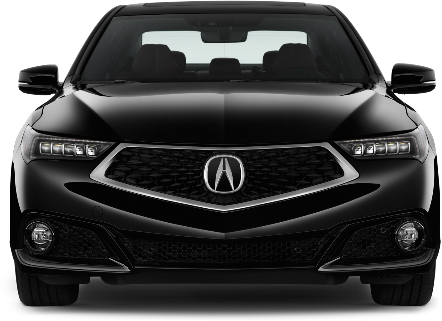 Download Black Acura Sedan Front View | Wallpapers.com