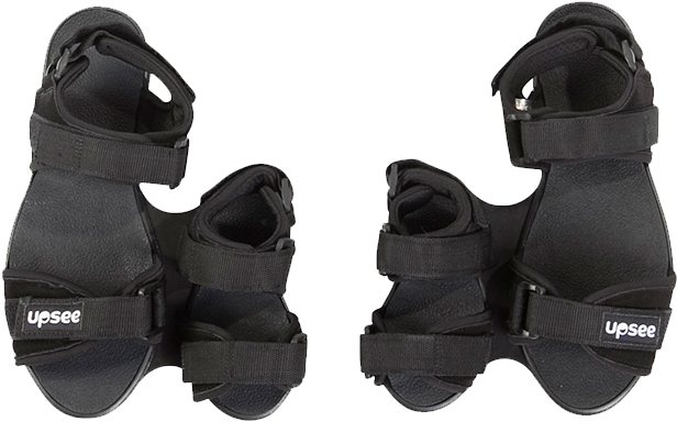 Black Adjustable Strap Sandals PNG