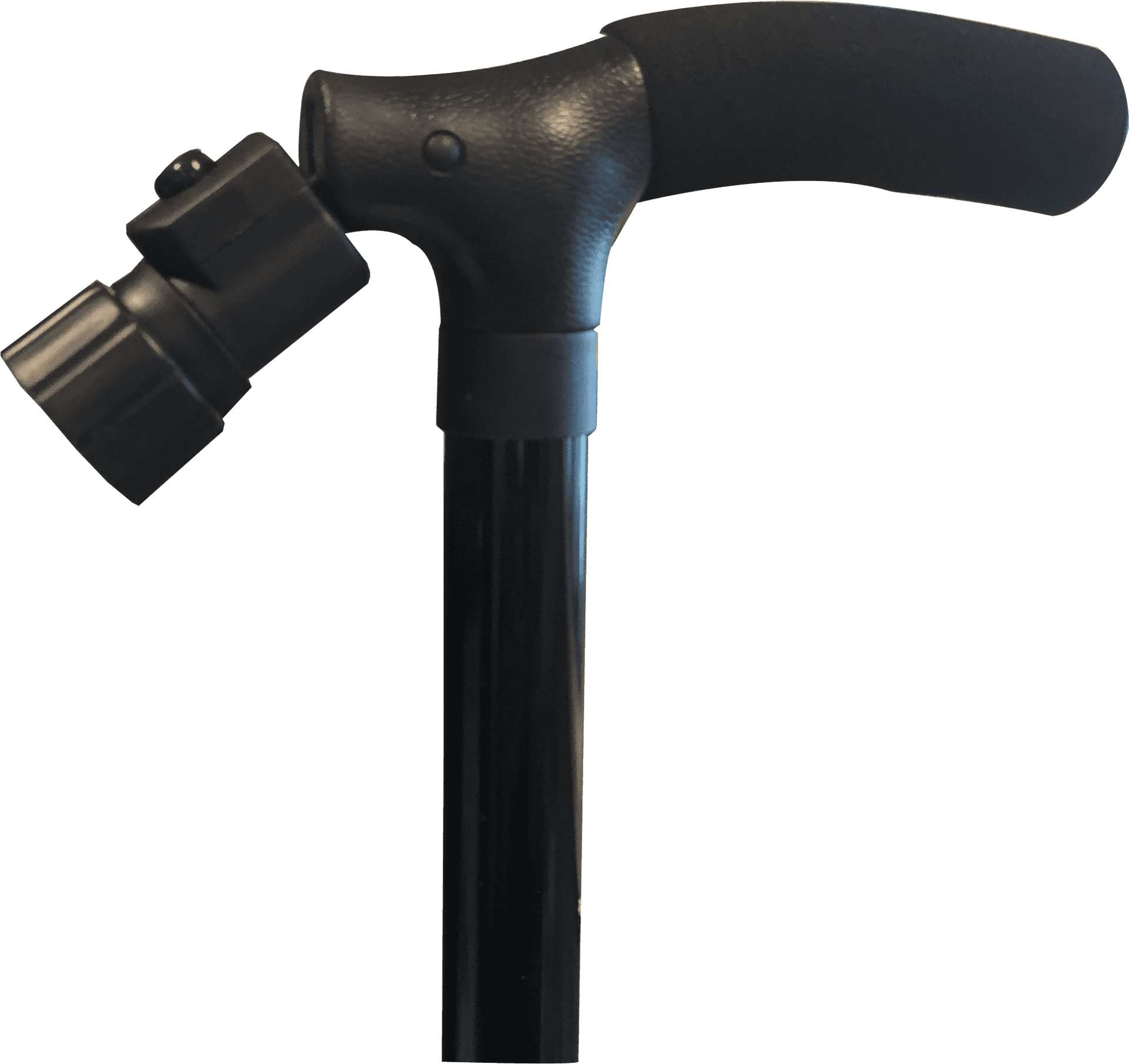 Black Adjustable Walking Stick PNG