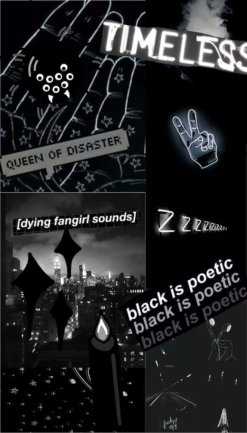 Goth Collage Black Aesthetic Background