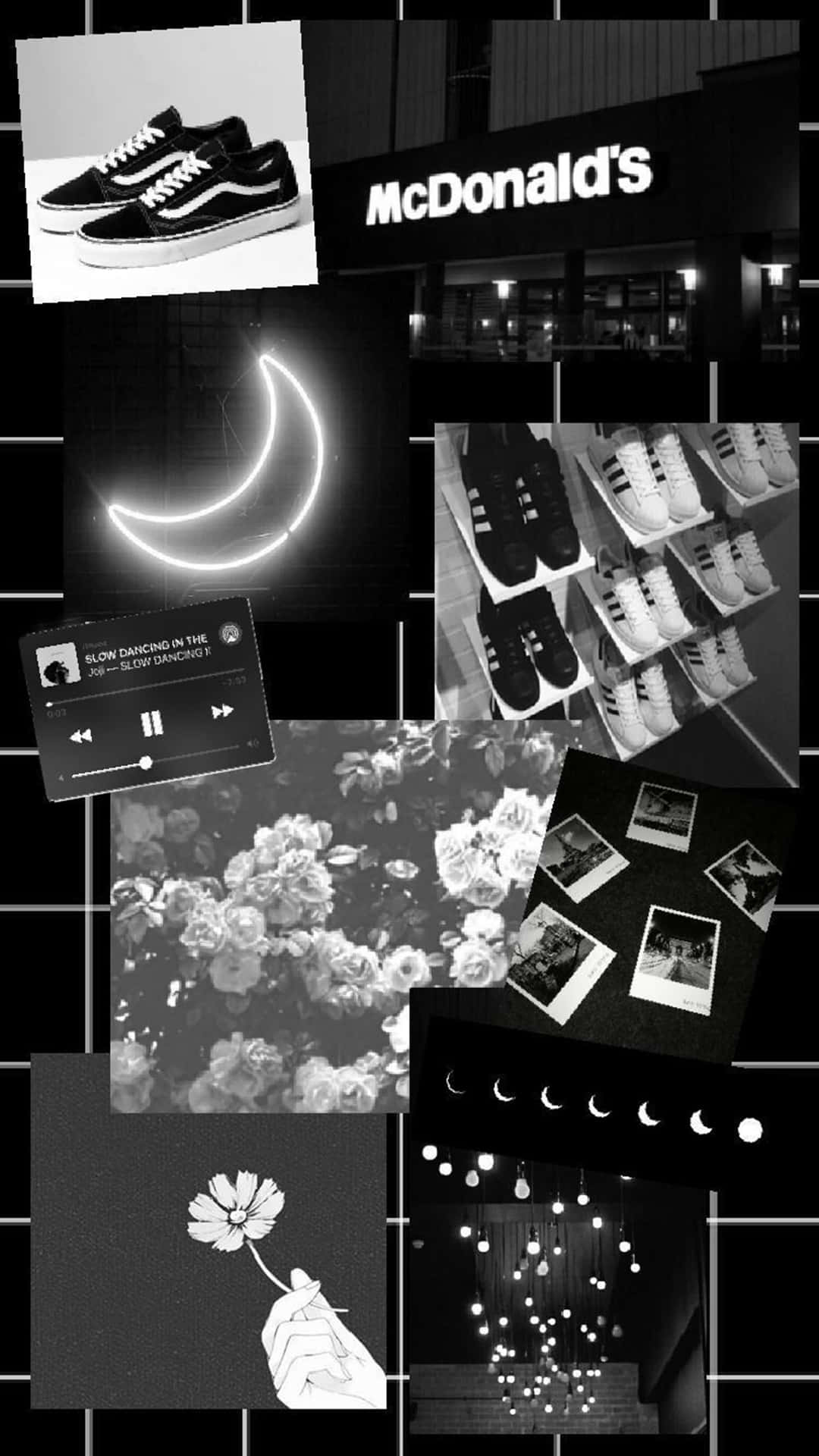 Black And White Aesthetic Collage Background