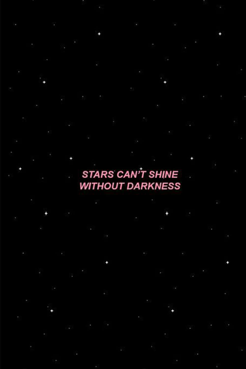 Quote Against Stars Black Aesthetic Background