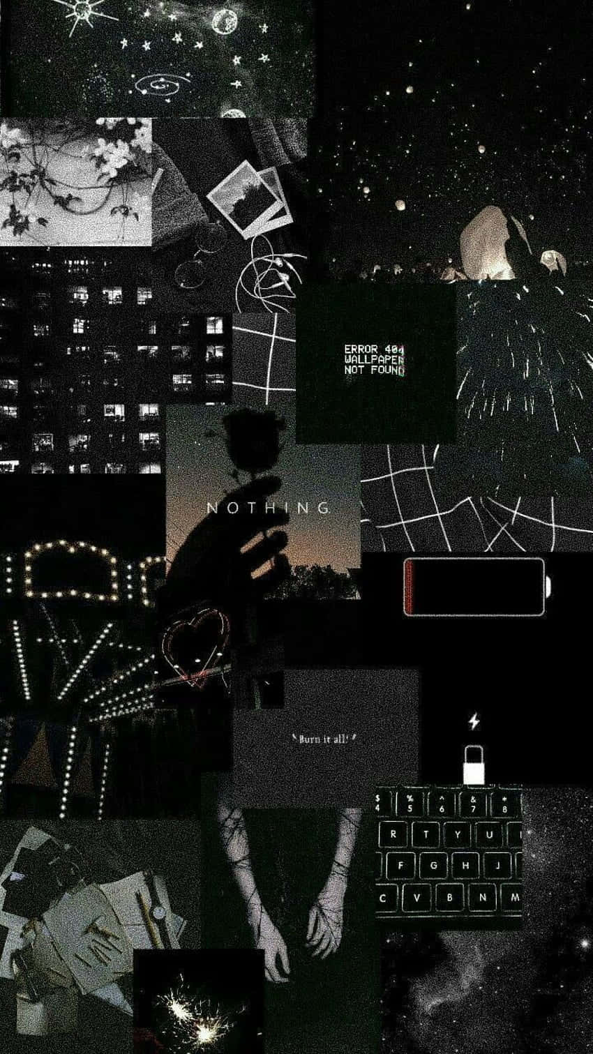 Collage Black Aesthetic Poster Background